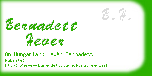 bernadett hever business card