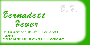 bernadett hever business card